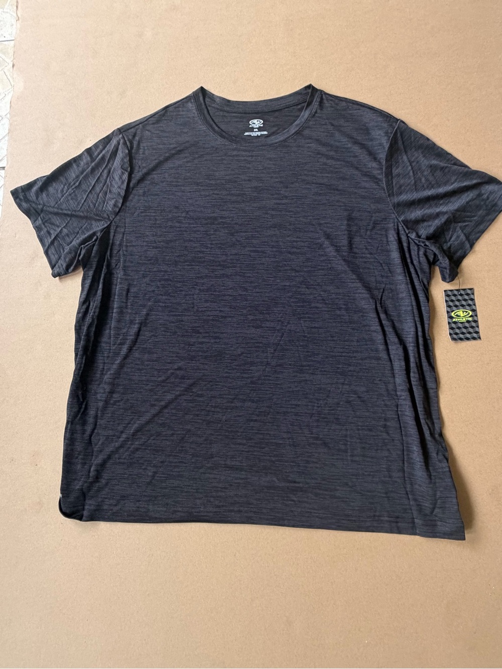 2 pack of Athletic Works Men's 2XL Poly Jersey Tee - Rich Black Stripe - NWT